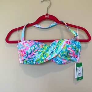 Lilly Pulitzer Cay Twist Bandeau Bikini Top sz. 8